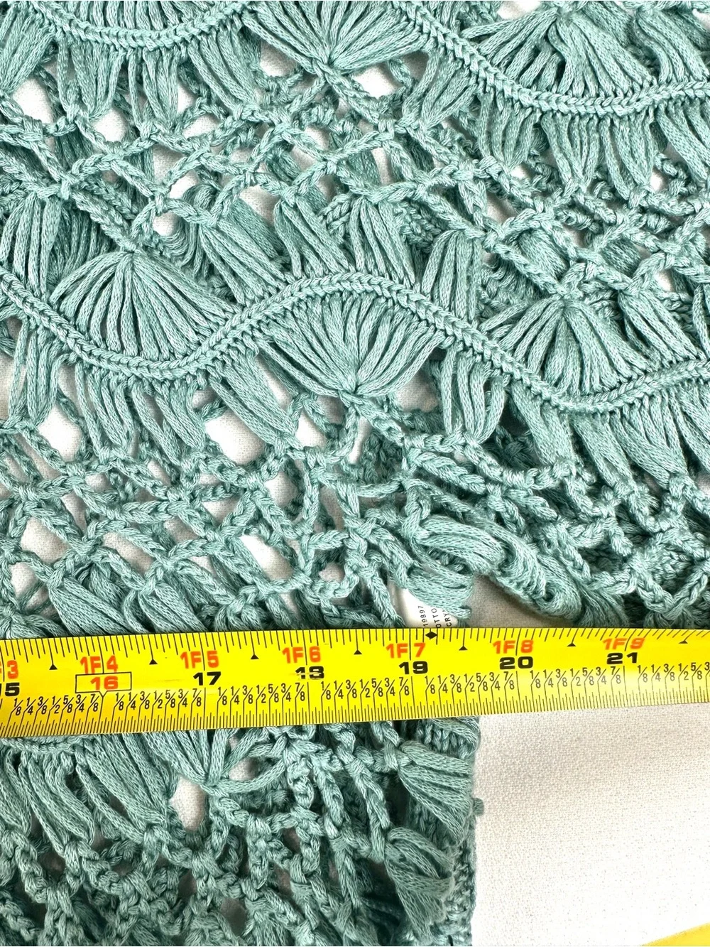 Collective Concepts Crochet Open Weave Sweater Top Boho Featival - Picture 7 of 7